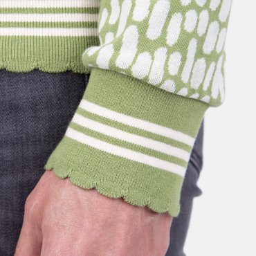 Schnittmuster Pullover selber machen Ärmelbündchen Bogenkante