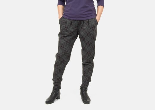 Schnittmuster Sweatpants Business Outfit Karomuster