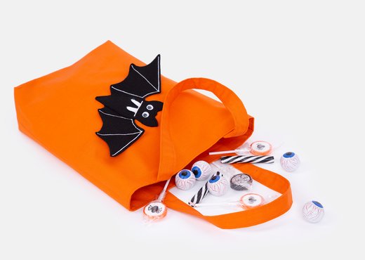 Schnittmuster gratis Tasche Halloween-Motiv Fledermaus