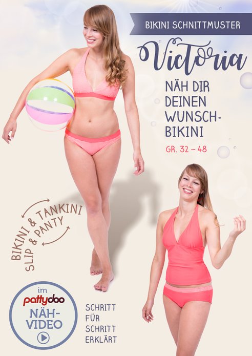 Schnittmuster Anleitung Bikini Tankini Bademode nähen