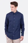 Schnittmuster Herrenhemd blau Ärmel Manschetten selbernähen