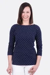 Schnittmuster Damenshirt U-Boot-Ausschnitt Jersey Punkte
