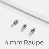 Endlos Reißverschluss Metallraupe 4 mm weiß B3