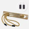 Kordel 5 mm mit silber Enden Länge 115cm Goldbraun