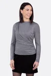 Schnittmuster für Drapiertes Damenshirt aus Glitzerjersey mit Videoanleitung
