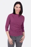 Schnittmuster Shirt Dreiviertelärmel Falten Raffung nähen