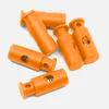 Kunststoff Kordelstopper 1-Loch 6Stück orange (B10)