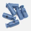 Kunststoff Kordelstopper 1-Loch 6Stück jeansblau (D240)