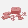 Kunststoffzubehör Set mit Gurtband 25mm altrosa D213