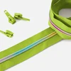 Regenbogen Reißverschluss 6,5mm Raupe Apfelgrün B44 3m lang