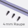 Reißverschluss gunmetal 4mm helles flieder D268 3m