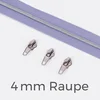 Reißverschluss silber 4mm helles flieder D268 1m