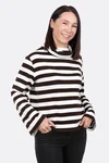 Schnittmuster Damenpullover Strickstoff nähen gestreift