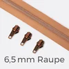 Kupfer Reißverschluss metallisiert 6,5mm apricot D114 1m lang