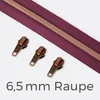 Kupfer Reißverschluss metallisiert 6,5mm dunles AltrosaD285 1m lang