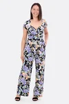 Schnittmuster Jumpsuit Viskosejersey mit Blumenmuster nähen