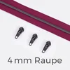 Reißverschluss Gunmetal 4mm Fuchsia D258
