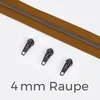 Reißverschluss Gunmetal 4mm Goldbraun D857