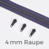 Reißverschluss Gunmetal 4mm Lilac D319