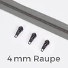 Reißverschluss Gunmetal 4mm Mausgrau B24