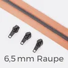 Reißverschluss Gunmetal 6,5mm Apricot D114