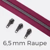 Reißverschluss Gunmetal 6,5mm Fuchsia D258
