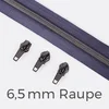Reißverschluss Gunmetal 6,5mm Lilac D319