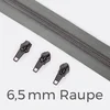Reißverschluss Gunmetal 6,5mm Mausgrau B24
