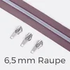 Reißverschluss Metallisiert Silber  6,5mm Blasslila D206