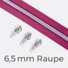 Reißverschluss Metallisiert Silber  6,5mm Fuchsia D258