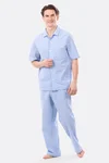 Schnittmuster für Herren Pyjama aus Leinenstoff sommerlich nähen