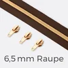 Endlos-Reißverschluss 6,5mm Raupe Gold Dunkelbraun D568