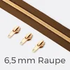 Endlos-Reißverschluss 6,5mm Raupe Gold Goldbraun D857