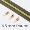Endlos-Reißverschluss 6,5mm Raupe Gold Army D70