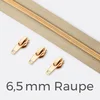Endlos-Reißverschluss 6,5mm Raupe Gold Beige D371
