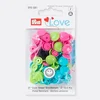 PRYM Color Snap Druckknöpfe Blume, Pink/Grün/Türkis