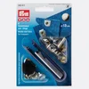PRYM Nähfrei Hosenhaken und Stege 13mm Silberfarbig/Brüniert 4 Stück