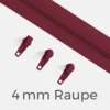 Reißverschluss Endlos Perlonraupe 4mm Zipper Bordeaux D520