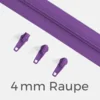 Reißverschluss Endlos Perlonraupe 4mm Zipper Lila (Mittel) B41