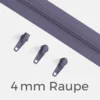 Reißverschluss Endlos Perlonraupe 4mm Zipper Lilac D319