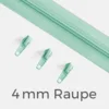 Reißverschluss Endlos Perlonraupe 4mm Zipper Mint D871