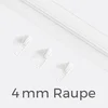 Reißverschluss Endlos Perlonraupe 4mm Zipper Weiß B3
