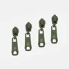 Rückseiten Reverse Zipper 4mm Perlonraupe Army D170