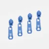Rückseiten Reverse Zipper 4mm Perlonraupe Blau B8