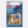 PRYM Überziehbare Knöpfe mit Werkzeug 11mm goldfarbig 7Stück