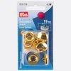 PRYM Überziehbare Knöpfe mit Werkzeug, Goldfarbig, 19mm, 5 Stück