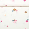  Baumwoll Musselin Double Gauze Bestickt Blumen Ecru Bronze