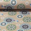 Alpenfleece Mandala Blumen Beige