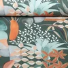 Baumwoll-Canvas Digitaldruck Blumenmix Grün