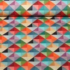 Baumwoll-Canvas Digitaldruck Dreiecke Multicolor